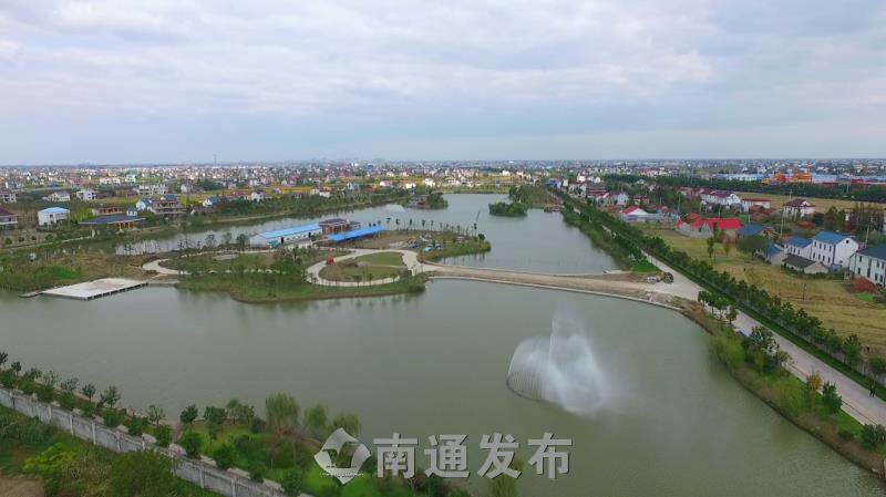 一排排金丝楠木,桂花,香樟,广玉兰,绕湖而立,曹埠镇上漫社区的一个