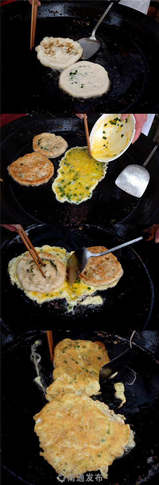 通城春日特供:传统鸡蛋饼飘香街头,一口就满足!|南通发布
