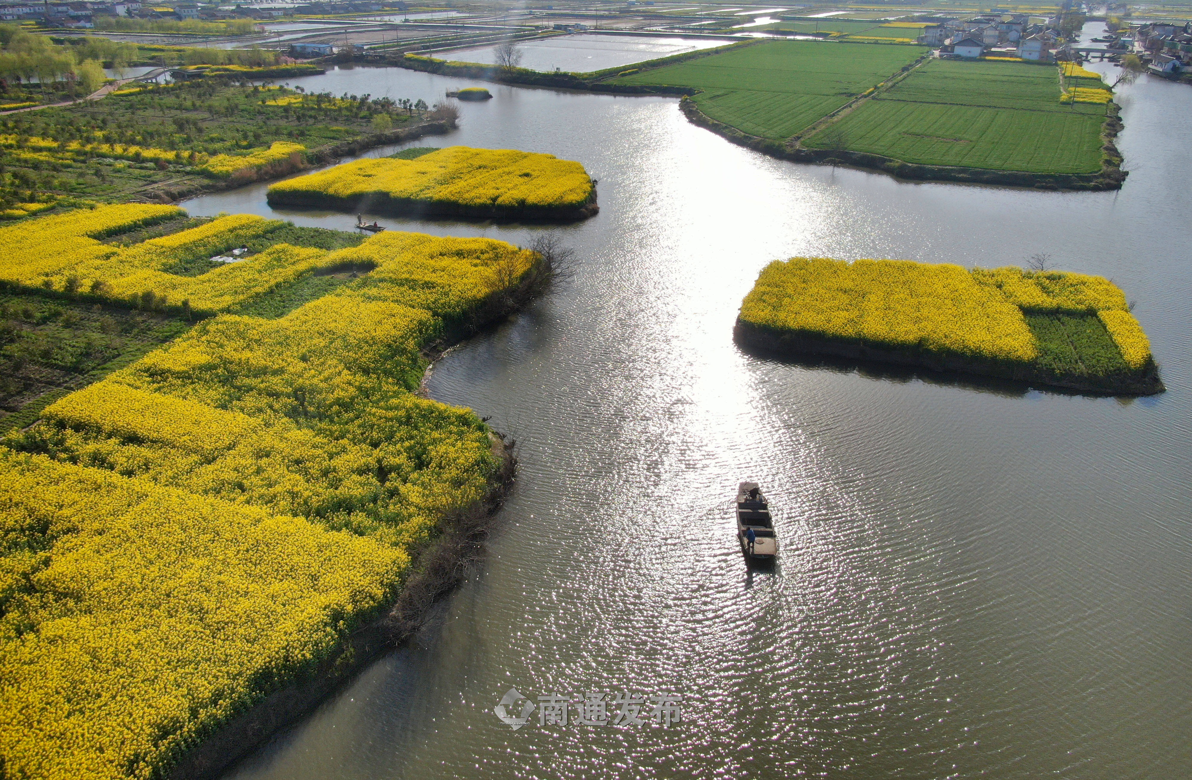 航拍里下河水乡春早南通发布