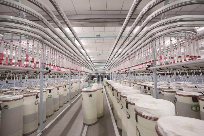 大生数字化纺纱车间