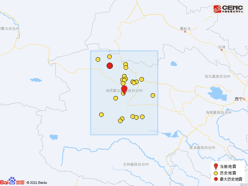 青海海西州格爾木市發生49級地震南通發佈