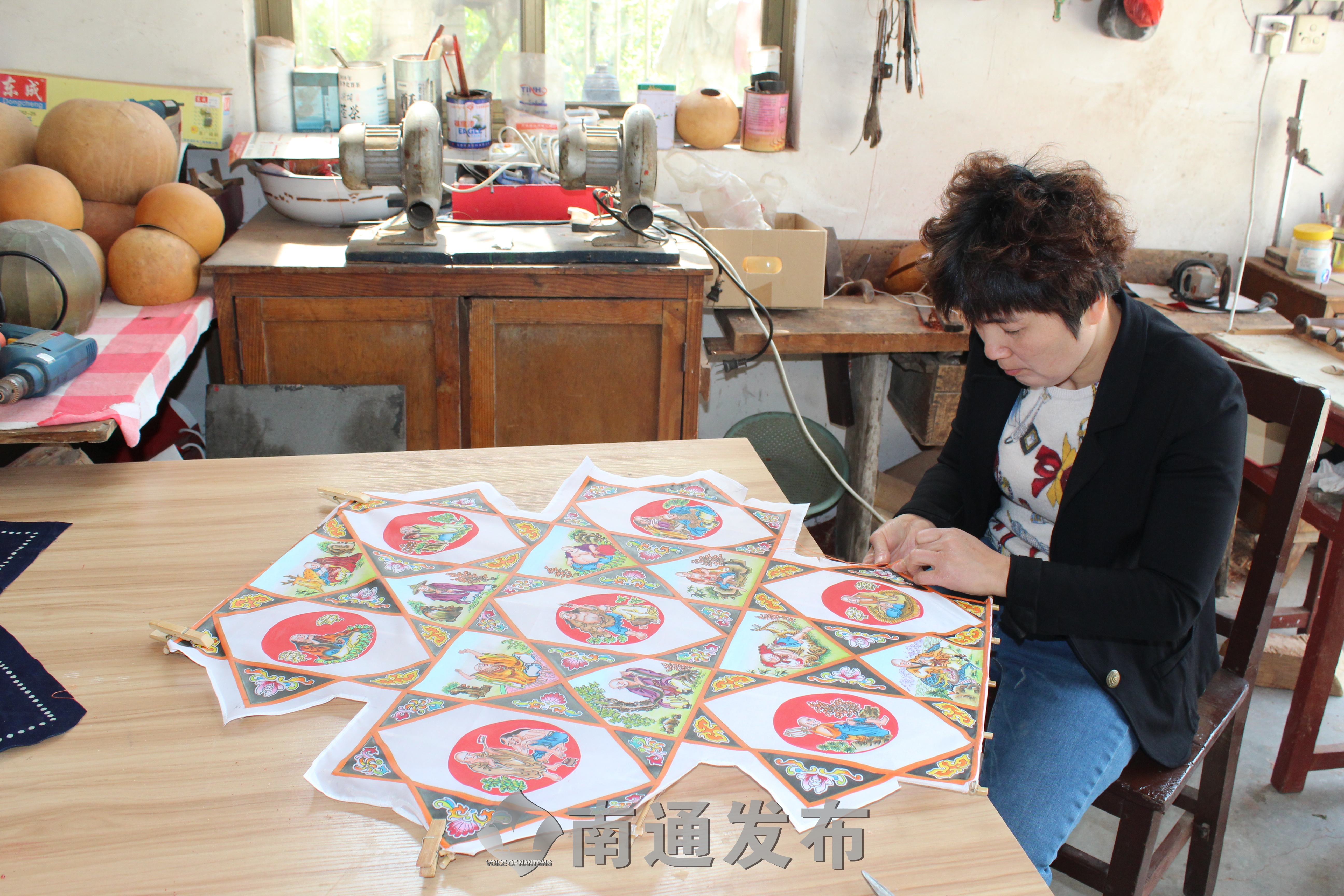 父女搭档,通派板鹞风筝亮相江苏乡土人才成果展|南通发布