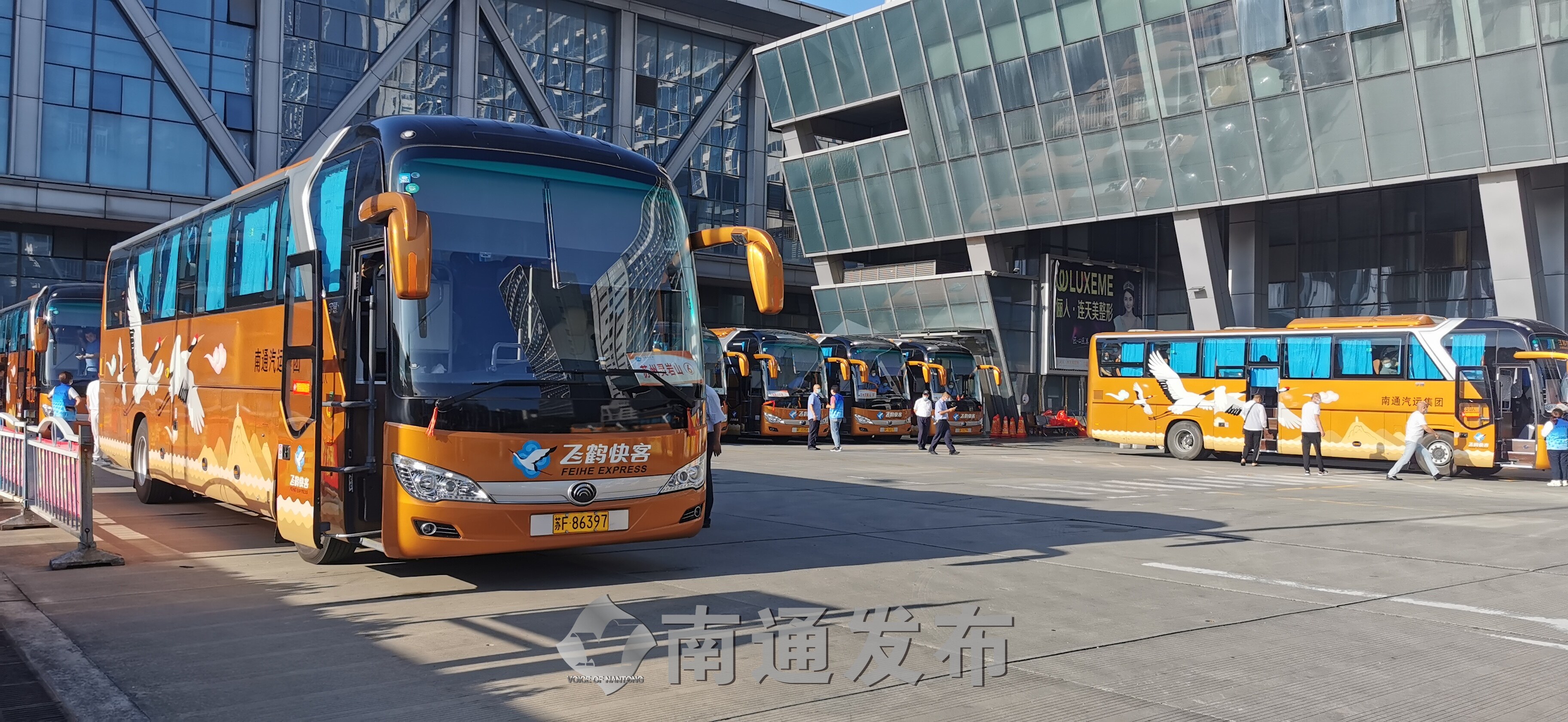 周边休闲游需求旺盛,45辆南通飞鹤国旅大巴出发咯……|南通发布